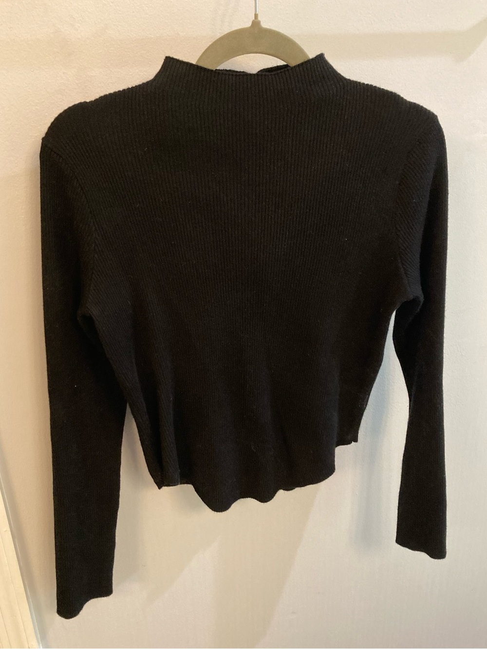Akira Ribbed Mock neck black Long Sleeve Sweater size XL